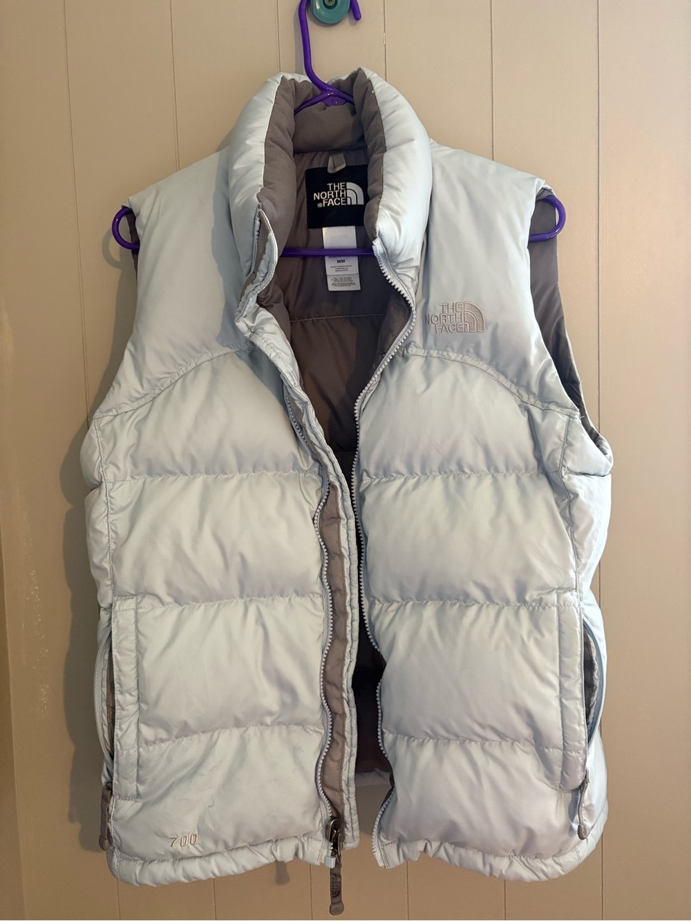 The North Face Women's Pale Gray Quilted Down Vest